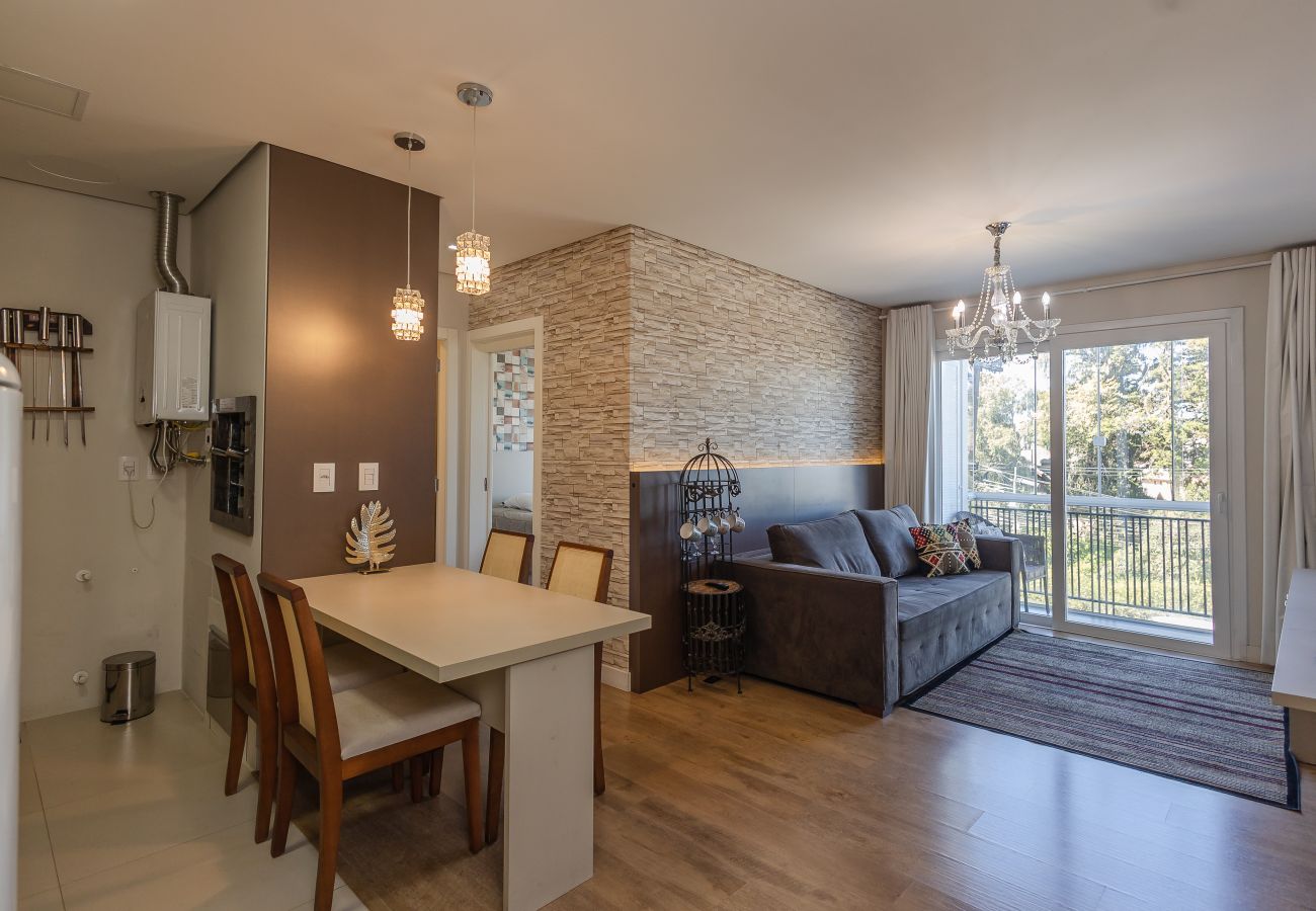 Apartamento en Gramado - Loft alto padrão a menos de 400m da R Coberta!