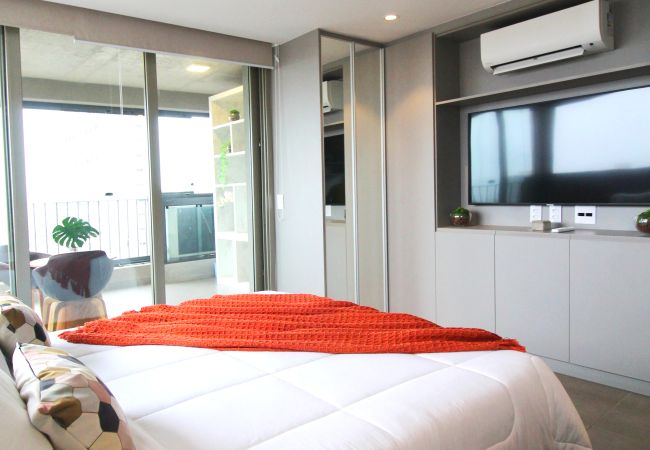 Estudio en São Paulo - Apto nos Jardins com Ar/Wifi/Piscina