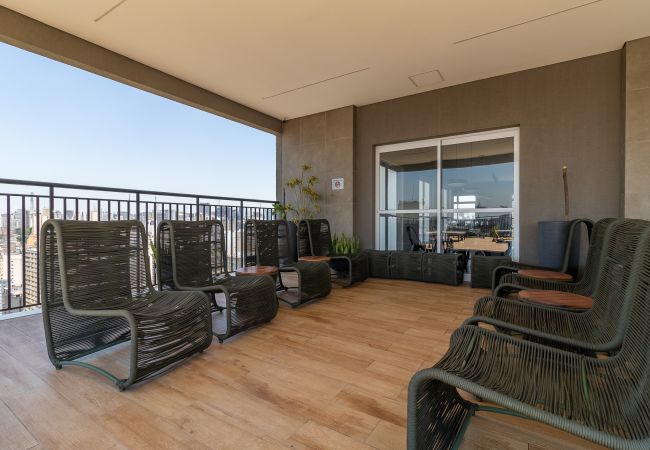 Apartamento en São Paulo - Apto 2 Quartos c/ piscina, academia, lavanderia e rede nas janelas Apartamento en São Paulo - Apto 2 Quartos c/ piscina, academia, lavanderia e rede nas janelas