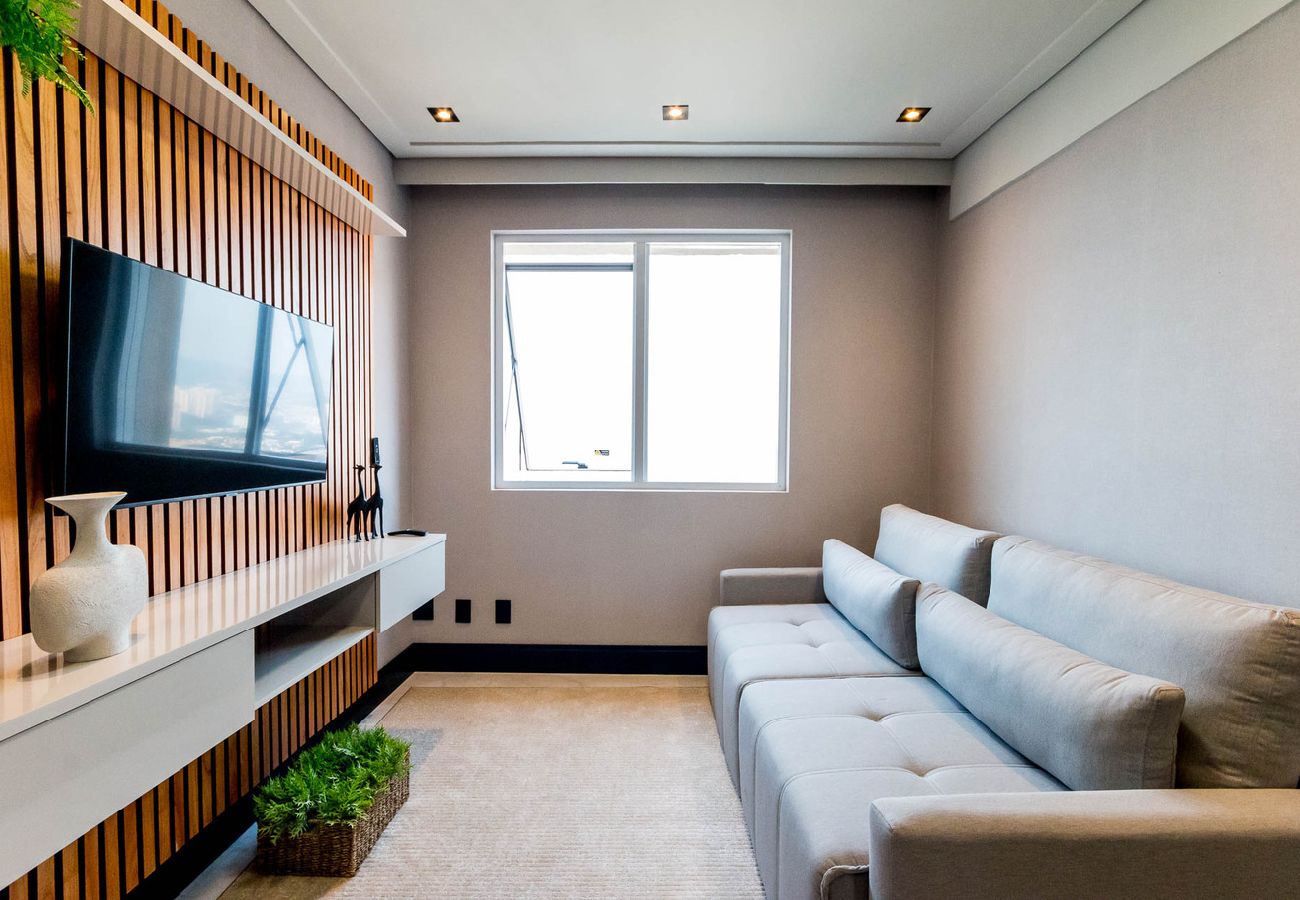 Apartamento en Barueri - Flat equipado em ótima localização, Wi-Fi e lazer