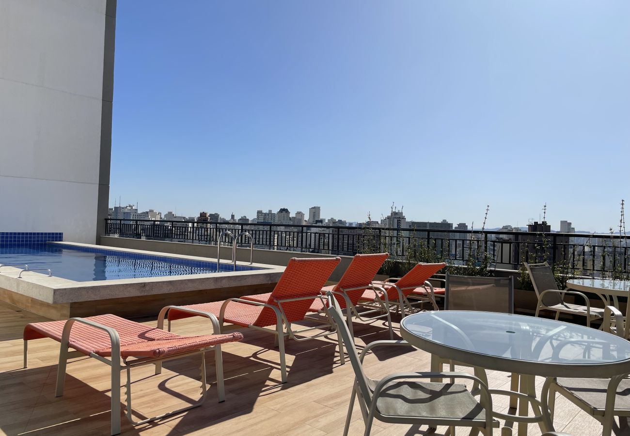 Estudio en São Paulo - Piscina, academia a 100 mts do Mackenzie Estudio en São Paulo - Piscina, academia a 100 mts do Mackenzie