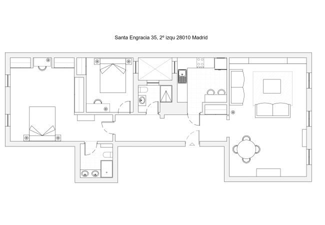 Apartamento en Madrid - Elegante y luminoso piso en el corazón de Chamberí: Con balcones y amplios espacios Apartamento en Madrid - Elegante y luminoso piso en el corazón de Chamberí: Con balcones y amplios espacios