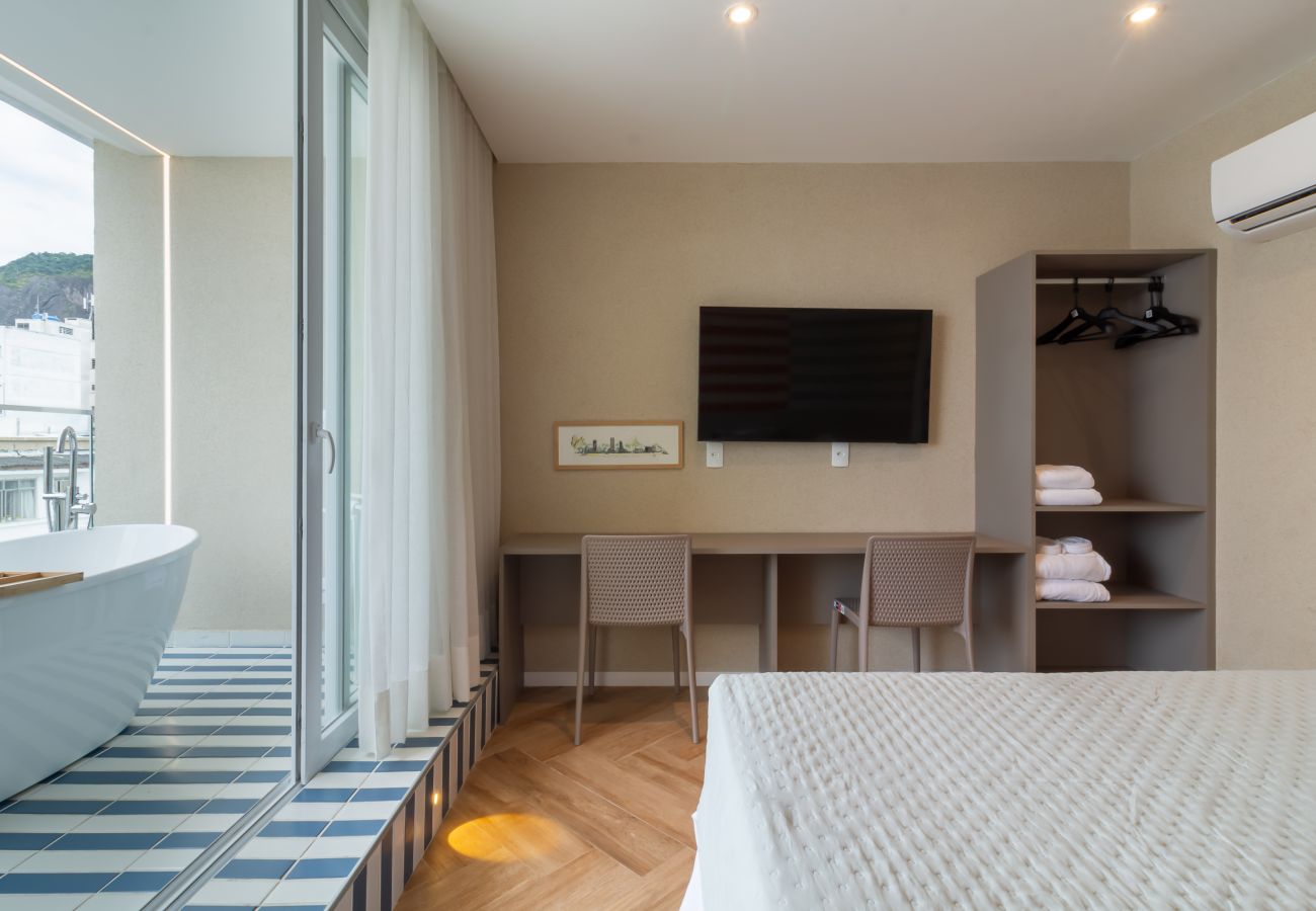 Apartamento en Rio de Janeiro - Vista al mar y balcón con bañera | Q4 Apartamento en Rio de Janeiro - Vista al mar y balcón con bañera | Q4