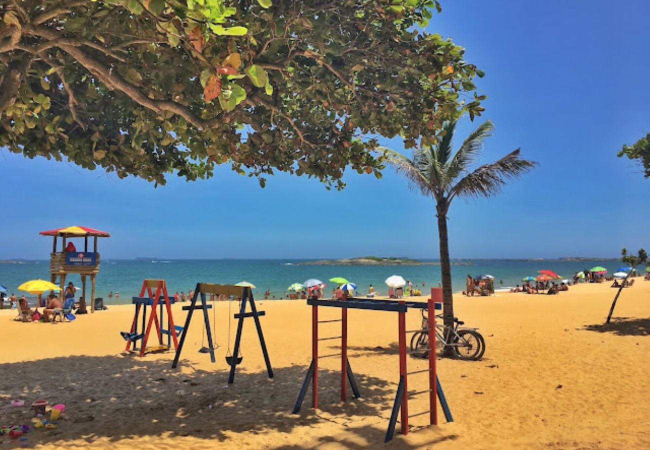 Apartamento en Vila Velha - Apartamento com Wi-Fi a 190 m da Praia da Costa