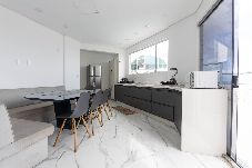 Apartamento en Praia Grande - Cobertura a beira mar com piscina e churrasqueira