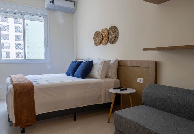 Apartamento en Santos - Apto com Wi-Fi frente mar - Conforto e Praticidade