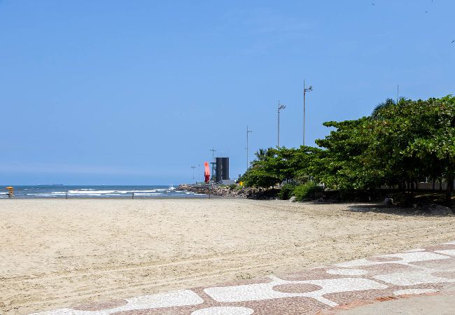 Apartamento en Santos - Apto com Wi-Fi frente mar - Conforto e Praticidade Apartamento en Santos - Apto com Wi-Fi frente mar - Conforto e Praticidade