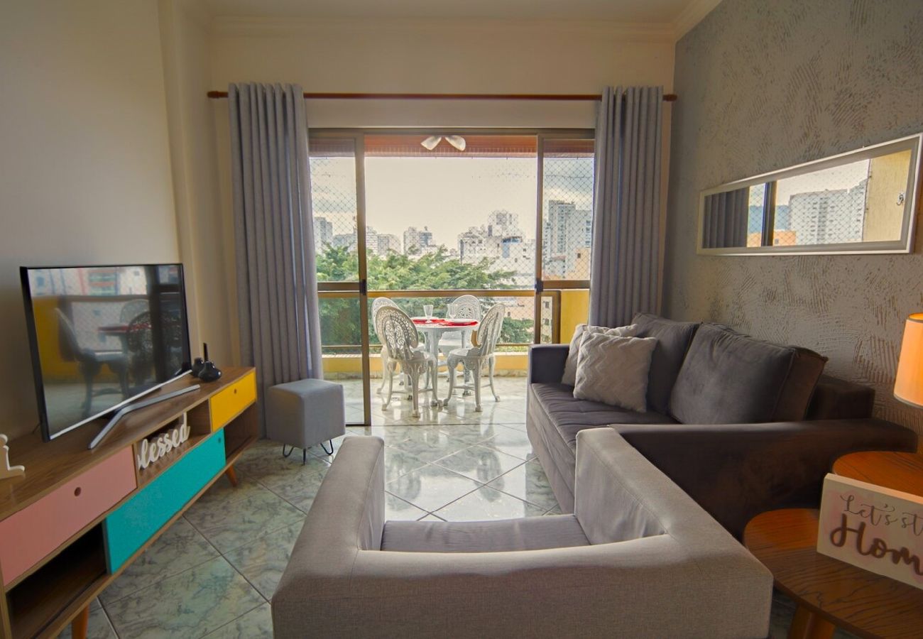 Apartamento en Guarujá - Apto pet friendly c/ Wifi a 350m da Praia do Tombo