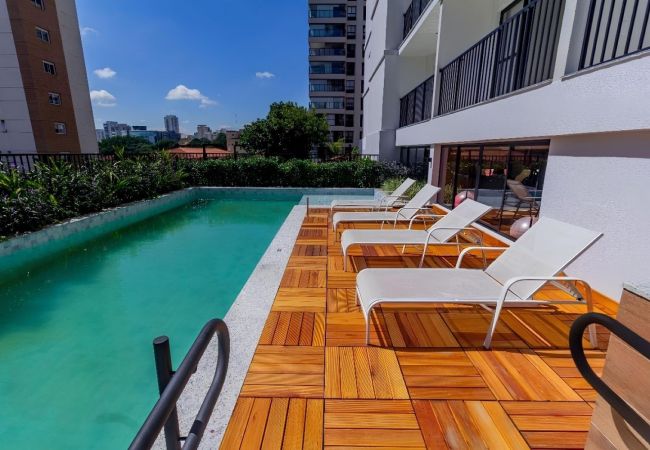 Apartamento en São Paulo - Studio c/ academia e piscina a 3 min do Allianz Apartamento en São Paulo - Studio c/ academia e piscina a 3 min do Allianz