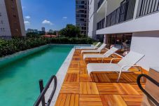 Apartamento en São Paulo - Studio c/ academia e piscina a 3 min do Allianz