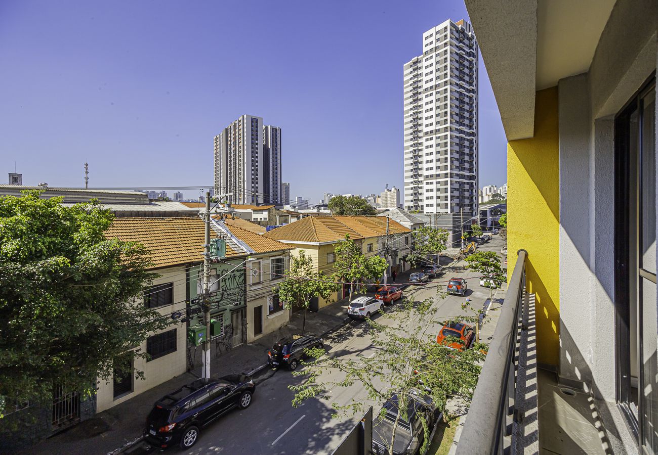 Apartamento en São Paulo - Loft com smart lock e varanda no Bresser Apartamento en São Paulo - Loft com smart lock e varanda no Bresser