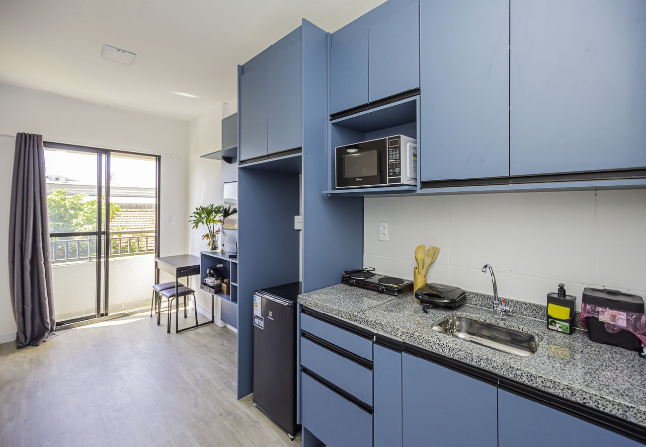 Apartamento en São Paulo - Loft com smart lock e varanda no Bresser Apartamento en São Paulo - Loft com smart lock e varanda no Bresser