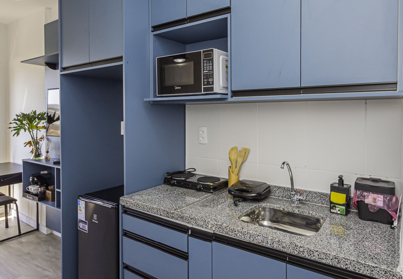 Apartamento en São Paulo - Loft com smart lock e varanda no Bresser Apartamento en São Paulo - Loft com smart lock e varanda no Bresser