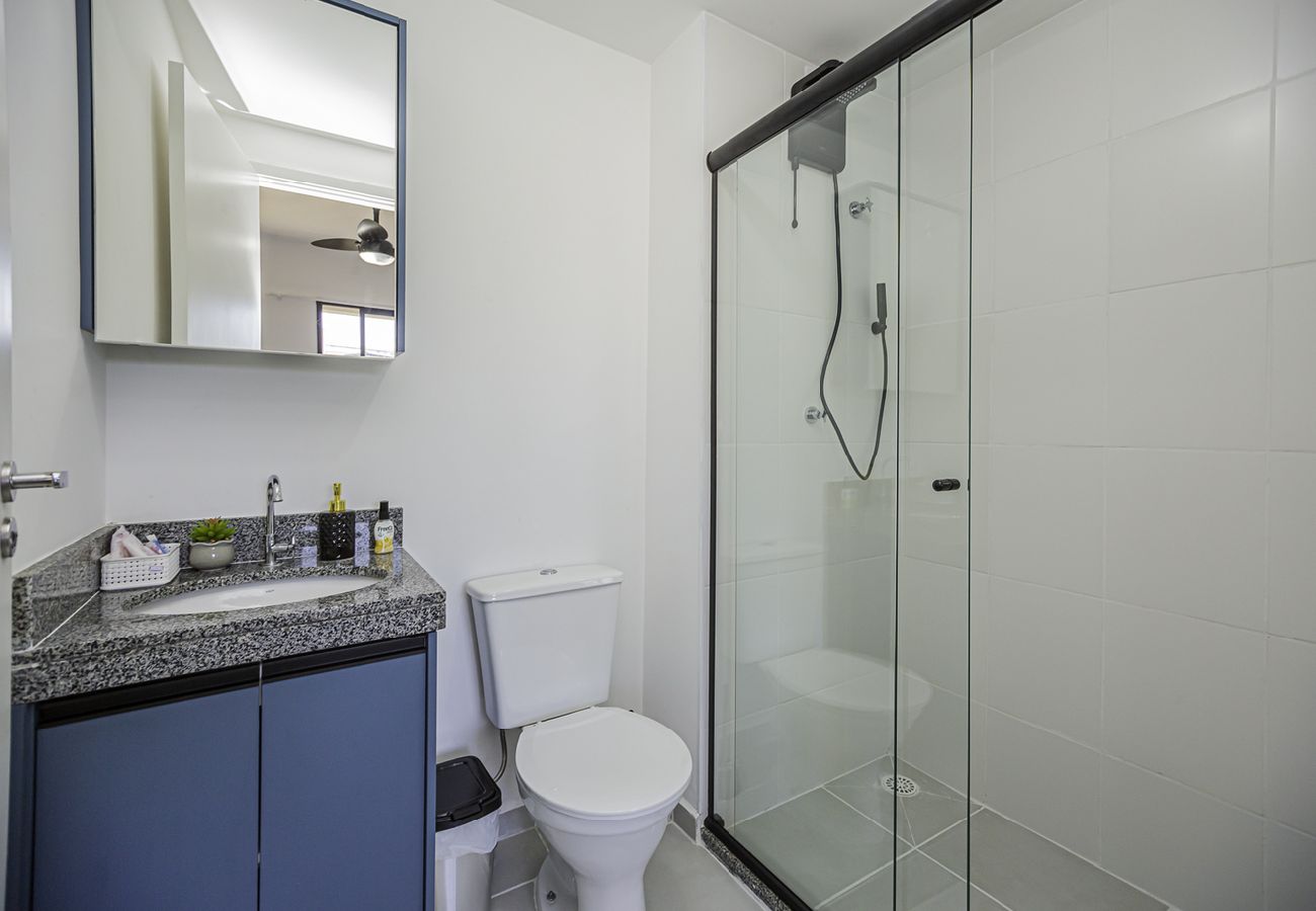 Apartamento en São Paulo - Loft com smart lock e varanda no Bresser Apartamento en São Paulo - Loft com smart lock e varanda no Bresser