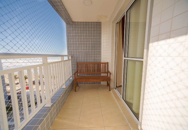 Apartamento en Mongaguá - Apto Beira-Mar com Vista, Churrasqueira e Piscina