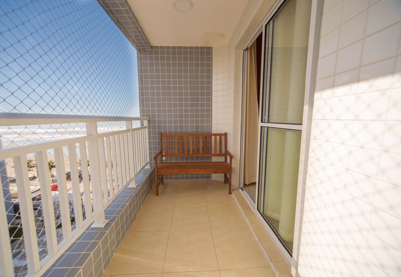 Apartamento en Mongaguá - Apto Beira-Mar com Vista, Churrasqueira e Piscina