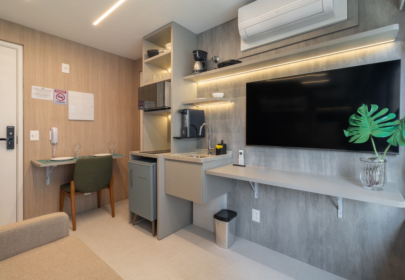 Estudio en São Paulo - Estudio 32 no Jardins, academia 24h