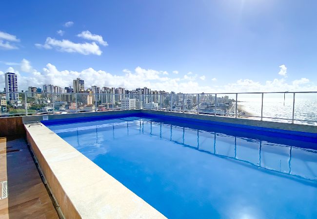 Apartamento en Salvador - Flat Beira-Mar com Varanda, Piscina e Academia Apartamento en Salvador - Flat Beira-Mar com Varanda, Piscina e Academia