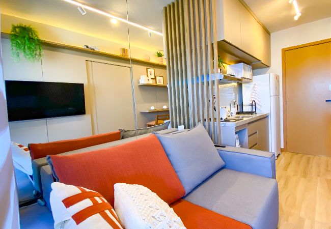 Apartamento en Salvador - Flat Beira-Mar com Varanda, Piscina e Academia Apartamento en Salvador - Flat Beira-Mar com Varanda, Piscina e Academia