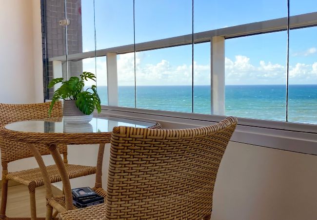 Apartamento en Salvador - Flat Beira-Mar com Varanda, Piscina e Academia Apartamento en Salvador - Flat Beira-Mar com Varanda, Piscina e Academia