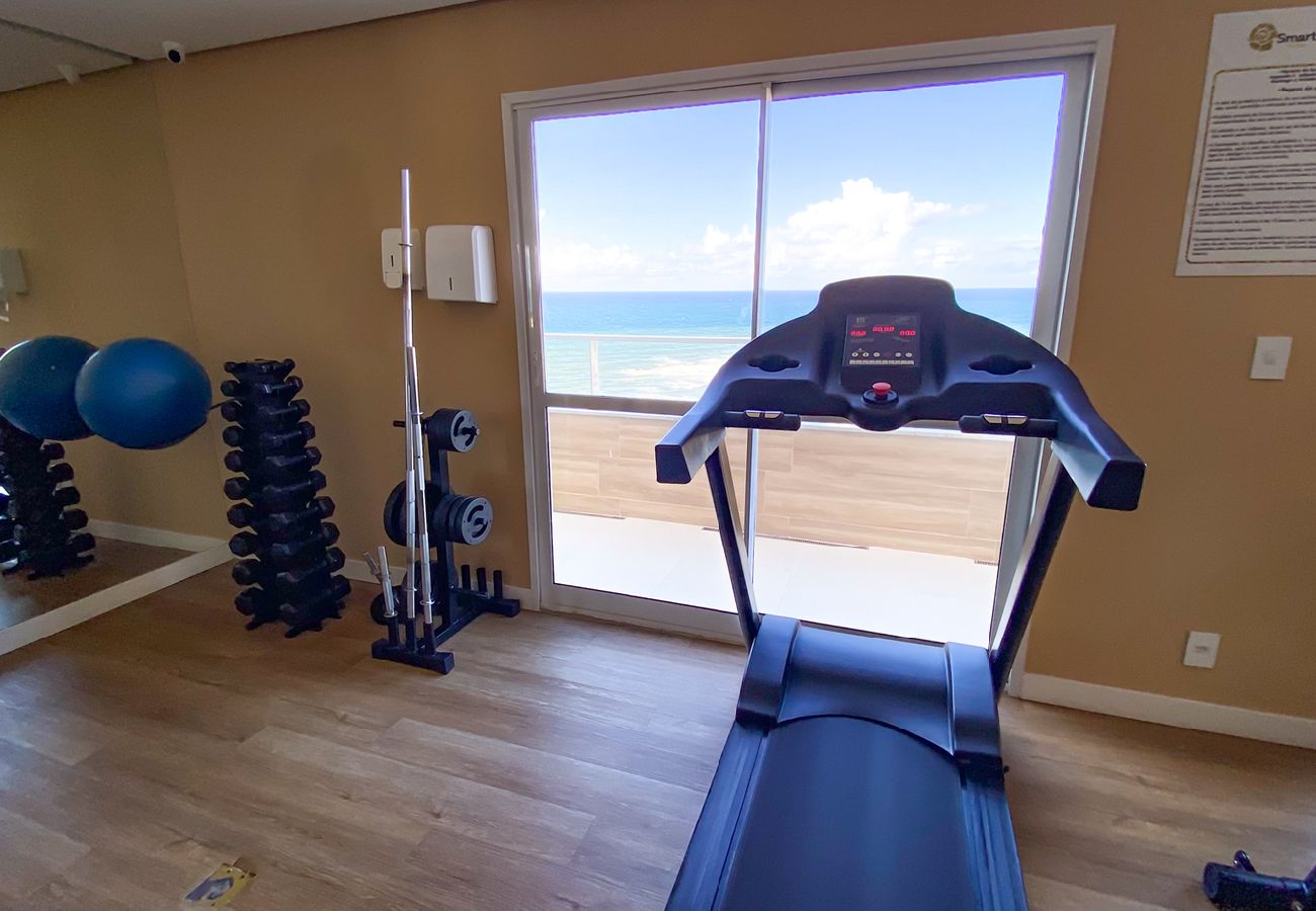 Apartamento en Salvador - Flat Beira-Mar com Varanda, Piscina e Academia Apartamento en Salvador - Flat Beira-Mar com Varanda, Piscina e Academia