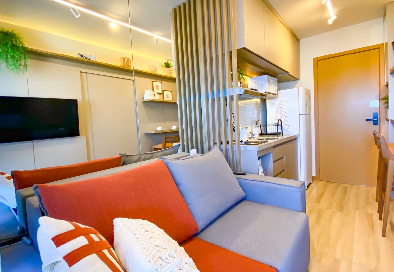 Apartamento en Salvador - Flat Beira-Mar com Varanda, Piscina e Academia Apartamento en Salvador - Flat Beira-Mar com Varanda, Piscina e Academia