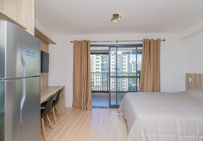 Apartamento en SÃO PAULO - Studio com varanda e academia próximo ao metrô