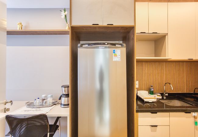 Apartamento en São Paulo - Flat na Vila Mariana c varanda próx ao metrô Apartamento en São Paulo - Flat na Vila Mariana c varanda próx ao metrô