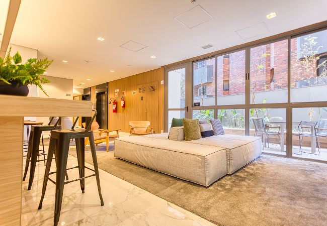 Apartamento en São Paulo - Flat na Vila Mariana c varanda próx ao metrô Apartamento en São Paulo - Flat na Vila Mariana c varanda próx ao metrô