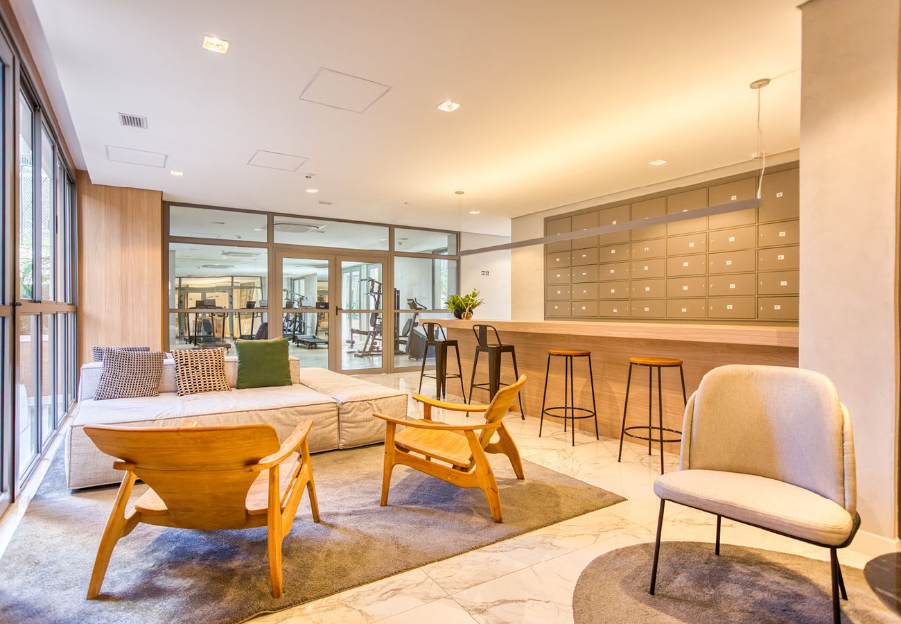 Apartamento en São Paulo - Flat na Vila Mariana c varanda próx ao metrô Apartamento en São Paulo - Flat na Vila Mariana c varanda próx ao metrô