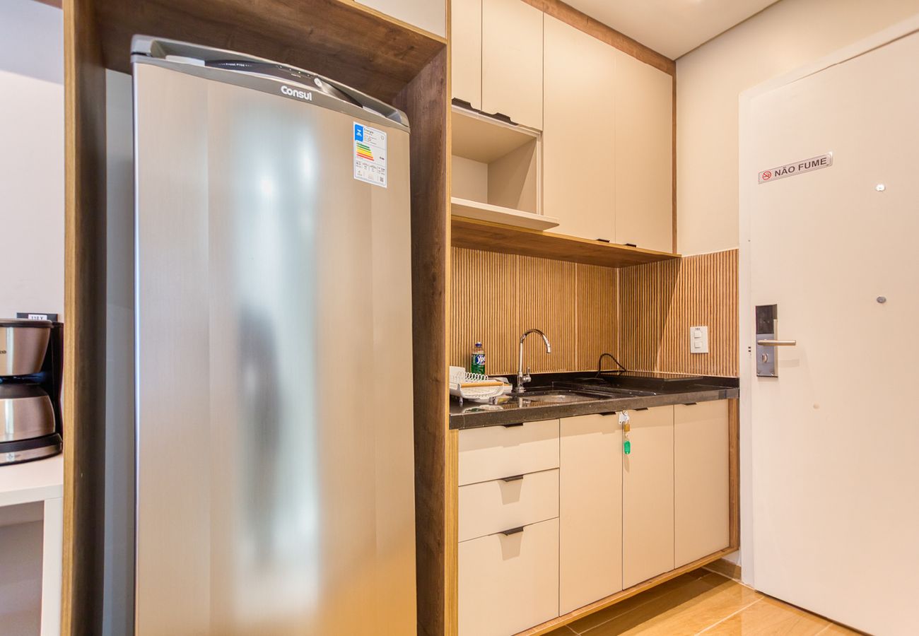 Apartamento en São Paulo - Flat na Vila Mariana c varanda próx ao metrô Apartamento en São Paulo - Flat na Vila Mariana c varanda próx ao metrô