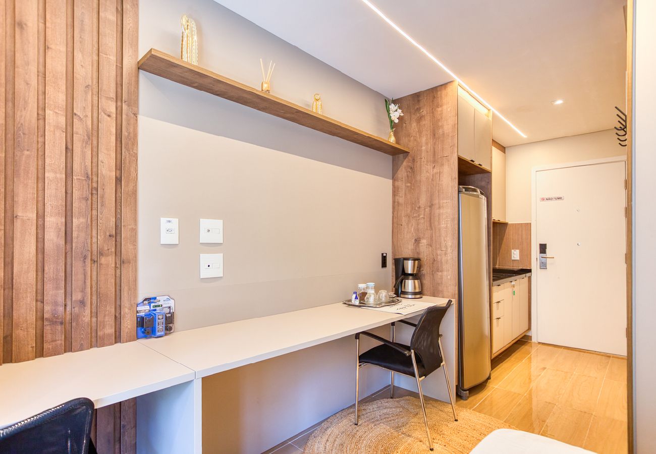 Apartamento en São Paulo - Flat na Vila Mariana c varanda próx ao metrô Apartamento en São Paulo - Flat na Vila Mariana c varanda próx ao metrô