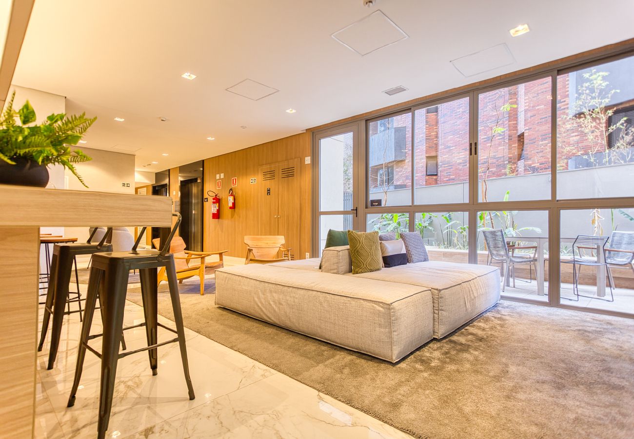 Apartamento en São Paulo - Flat na Vila Mariana c varanda próx ao metrô Apartamento en São Paulo - Flat na Vila Mariana c varanda próx ao metrô