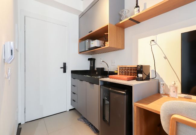 Apartamento en São Paulo - Flat moderno perto do metrô e do Parque Ibirapuera Apartamento en São Paulo - Flat moderno perto do metrô e do Parque Ibirapuera