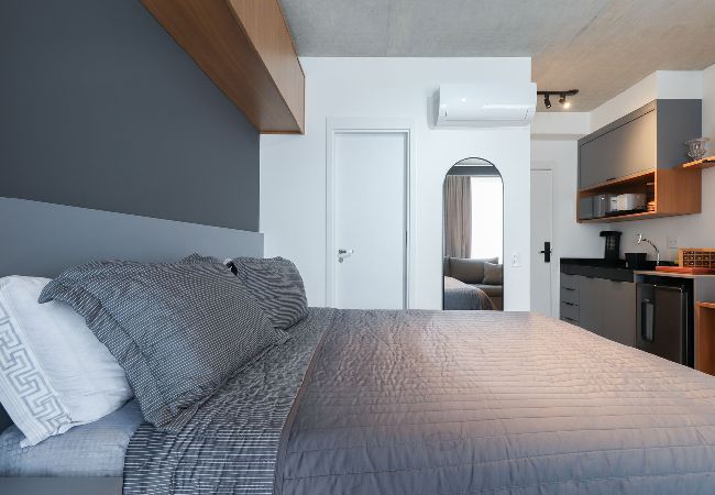 Apartamento en São Paulo - Flat moderno perto do metrô e do Parque Ibirapuera Apartamento en São Paulo - Flat moderno perto do metrô e do Parque Ibirapuera