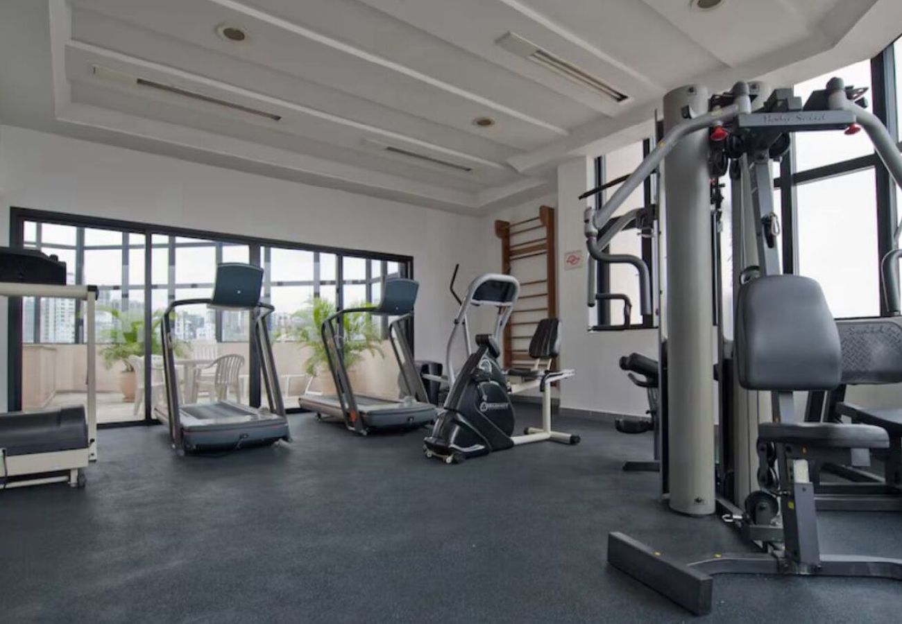 Apartamento en São Paulo - Flat c Academia, Sauna e Garagem - Jardim Paulista Apartamento en São Paulo - Flat c Academia, Sauna e Garagem - Jardim Paulista