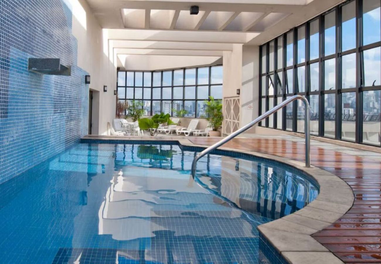 Apartamento en São Paulo - Flat c Academia, Sauna e Garagem - Jardim Paulista Apartamento en São Paulo - Flat c Academia, Sauna e Garagem - Jardim Paulista