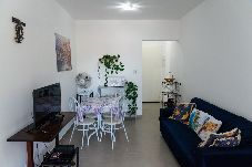 Apartamento en Caraguatatuba - Apto com Piscina, Churrasqueira a 85 m da Praia