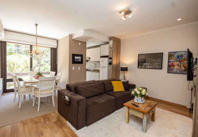 Apartamento en Gramado - Ap 2 quartos (1 suite com banheira) a 1km da R Coberta